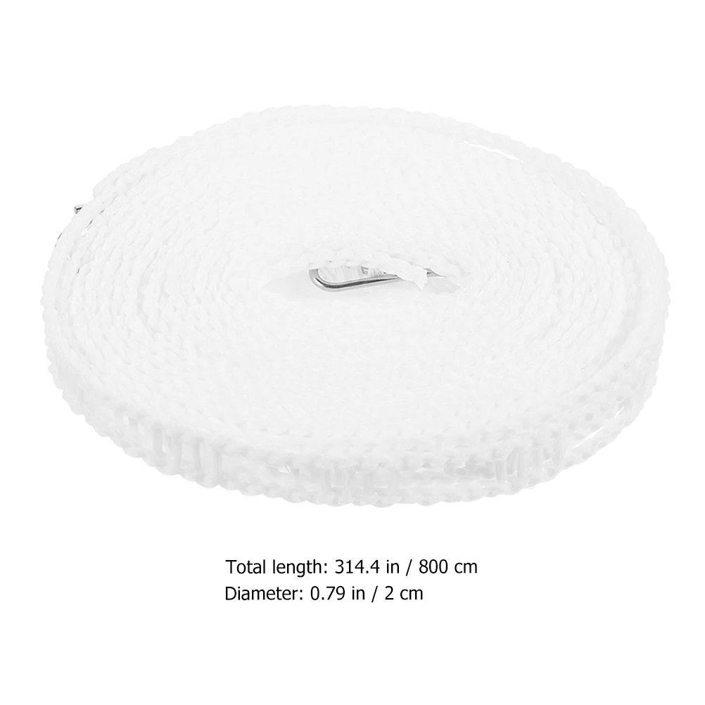 

2 Pcs Windproof Clothesline Clothing Outdoor Drying Quilt Rope Portable Non-slip for outside Travel