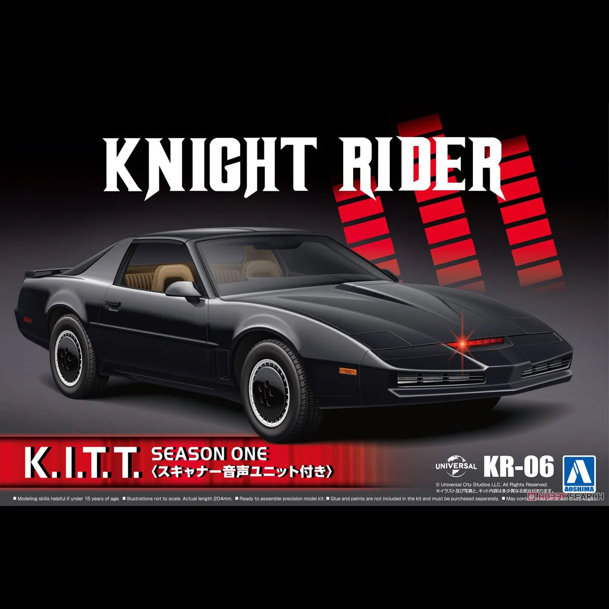 Prefabricated assembly model Aoshima-06560 1/24 Knight Rider 2000 K.I.T.T Sound and light components car model kit