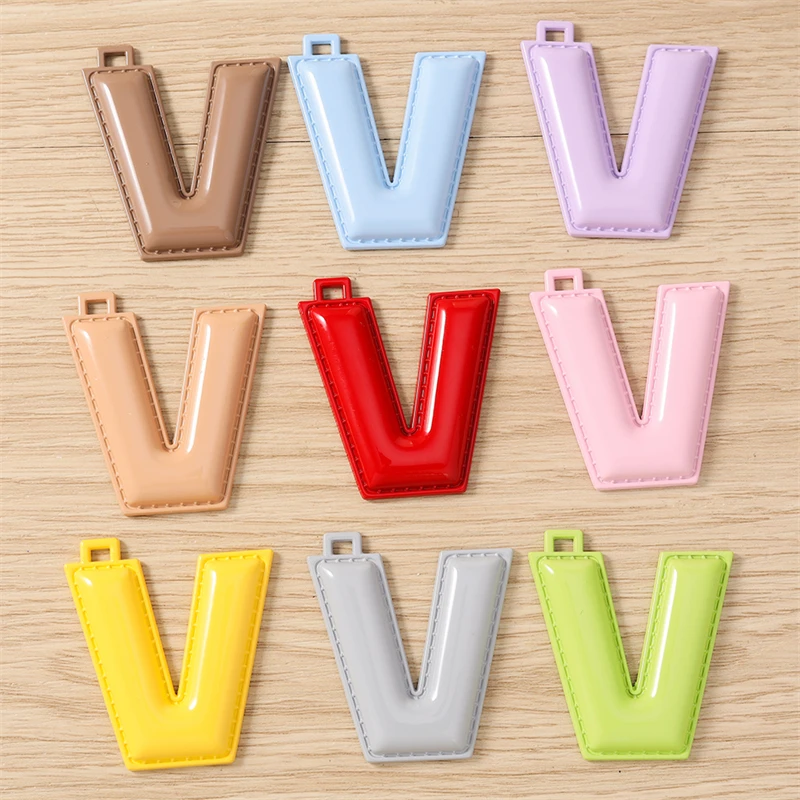 5 Stück niedliche, farbenfrohe Buchstabenanhänger (A-Z) für die Schmuckherstellung, Ohrringe, Halsketten, Armbänder, DIY-Bastelbedarf – Detail 26