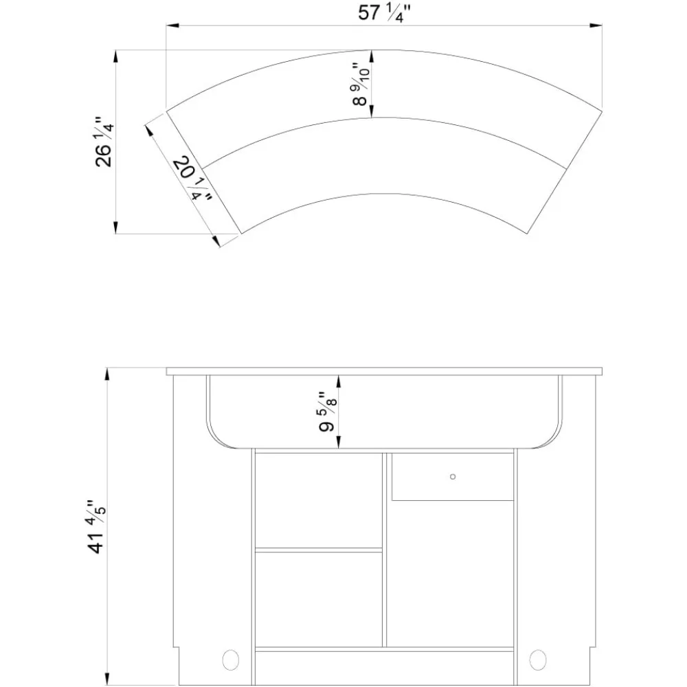 LED Illuminated Curved Reception Desk Receptions Area Counter Round, Reception Desks