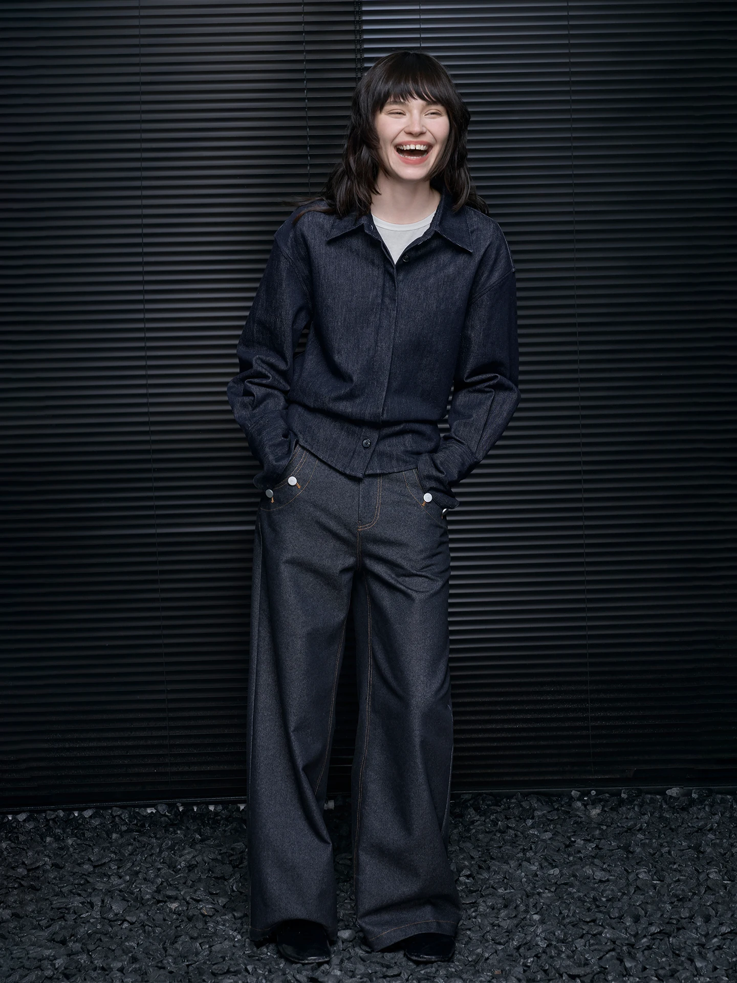 

Blue Denim irt Jaet Women's Waist-Cinching Vintage Unique Attractiven Spring 2026 New Sle Street Sle Cotton Polyester