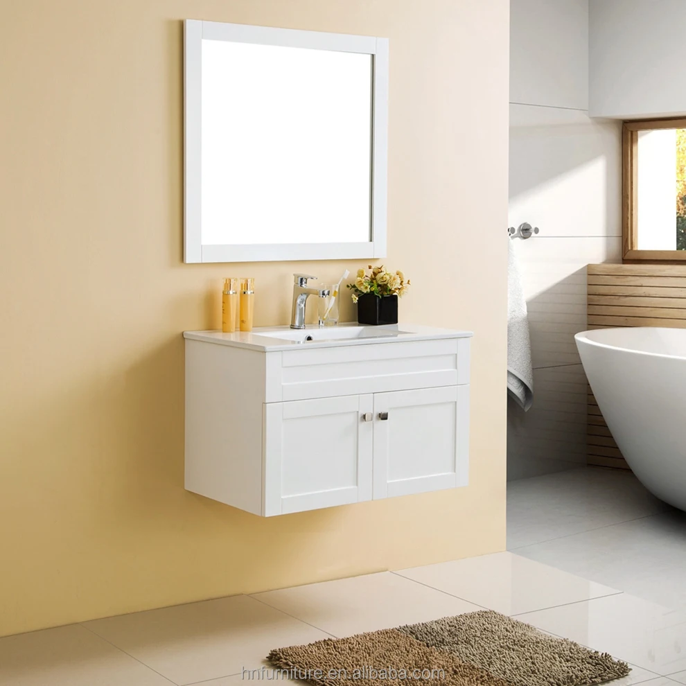 Ensemble de vanité de salle de bain en bois massif certifié FSC, vanité nord-américaine, armoire étanche