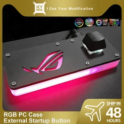 ROG PC External Startup Button 5V3pin ARGB Acrylic Startup Button AURA SYNC for CPU Motherboard with DuPont Terminals