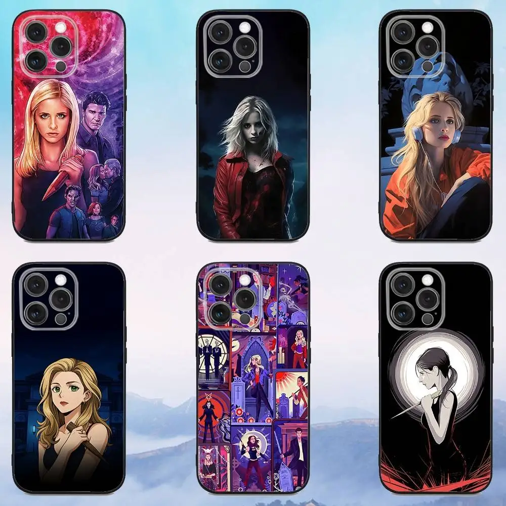

B-Buffy the Vampire Slayer Phone Case For iPhone 17,16,15,14,13,12,Pro,Max,Plus,E,SE4,Air,Mini Black Soft Cover