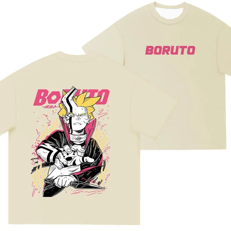 تي شيرت Naruto Boruto 3D للرجال والنساء بأكمام قصيرة، ملابس فضفاضة بطبقة أساسية، ملابس صيفية أنيميوم