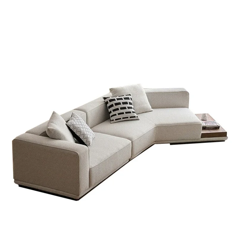 sofa, living room villa special-shaped, corner large flat floor apartment, cotton and linen creativity, fabric sofa