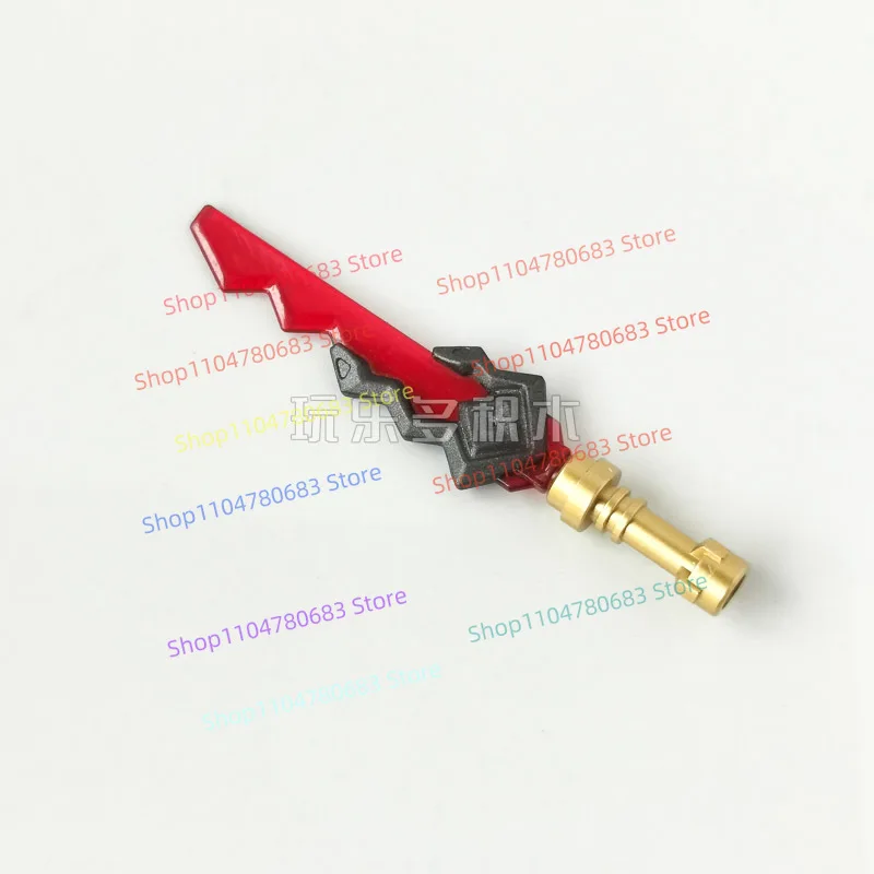 Klocki MOC Miecz Ducha Ognia Figurka Mini Model do Składania Element Dekoracyjny Akcesoria Anime Kolekcjonerska Zabawka Prezent