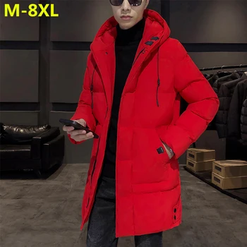 Men's Long Down Parka 2 Winter Men's Long Down Jacket Casual Men Outwear Thermal Parkas Coats Man Cotton Thick Warm Windbreaker Jackets Brand Clothing 2
