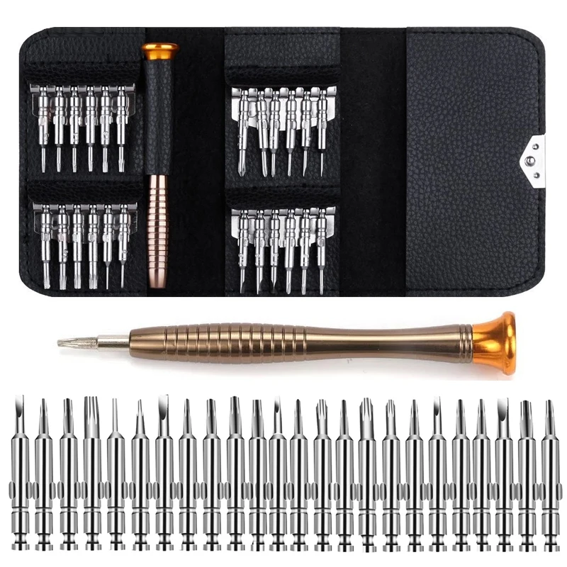 25 in 1 Precision Screwdriver Set Electronic Torx Screwdriver Opening Repair Tools Kit for iPhone Camera Watch Tablet PC