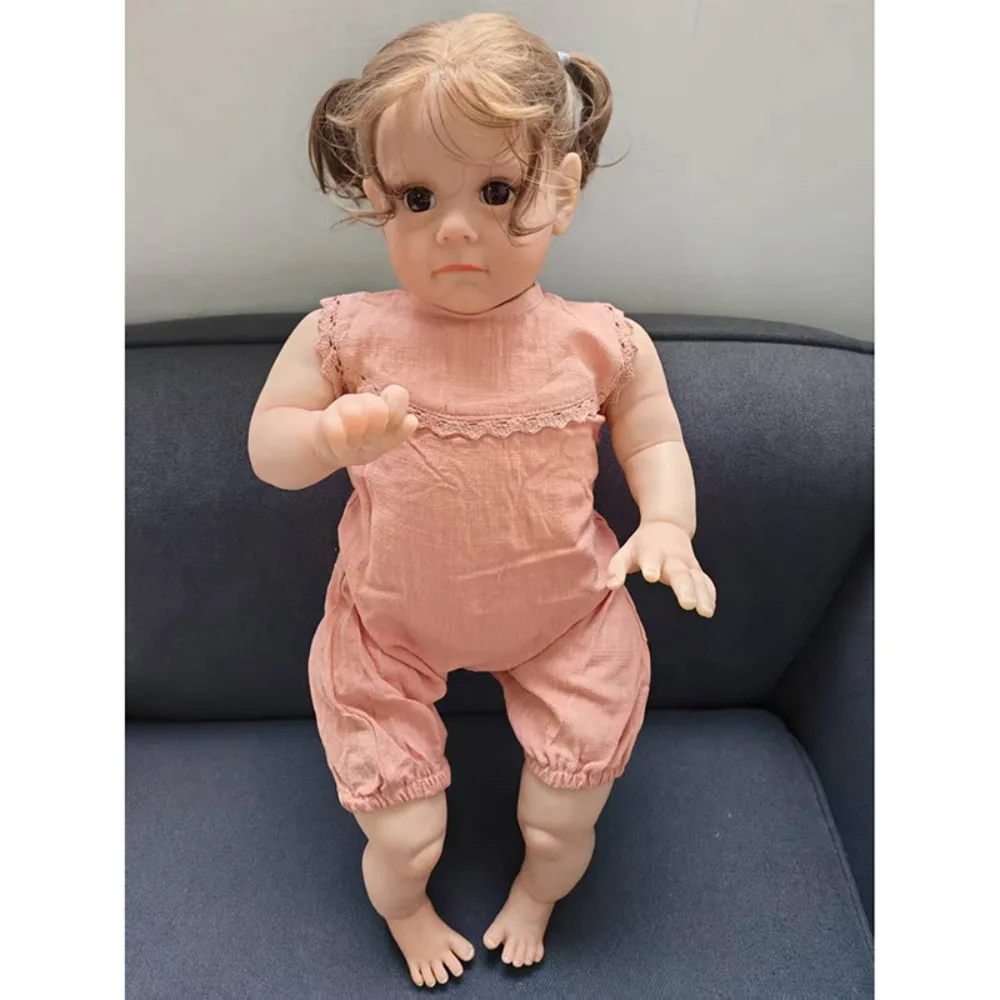 23inch Already Finished Maggi Reborn Baby Doll Soft Touch Real Looking Baby Dolls with Visible Veins Adorable Girl Toys Muñecas