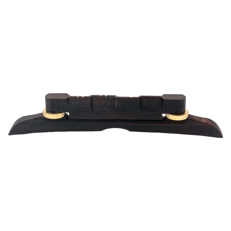 Height Adjustable Mandolin Bridge with Two Knobs Ebony Guitar Bridge for Simplified String Action Adjustments Enduring