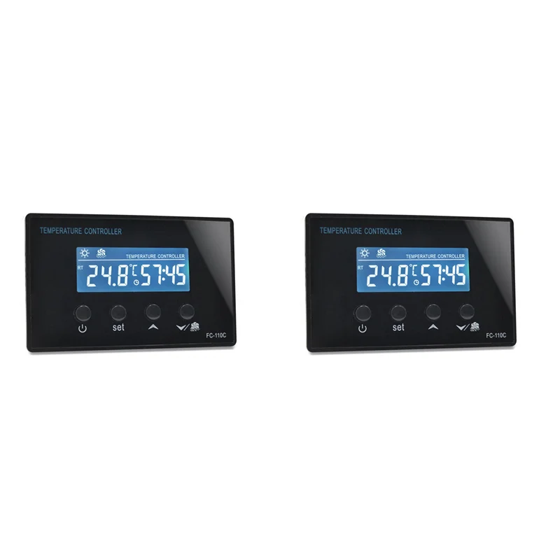 ABGI-2X FC-110C 230V10A LCD غرفة ساونا صغيرة القدم سبا الرقمية متحكم في درجة الحرارة مع مؤقت تنازلي منظم ترموستات