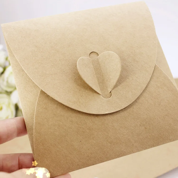 Logo Printing 13x13cm Handmade Brown Kraft Paper Packaging Box for CD/DVD/VCD AOE01