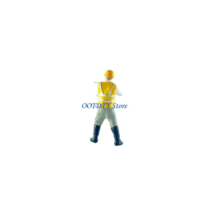 367A Miniature 1:64 Scale Construction Building Worker Figure Resin Models Dioramas Figure Realistic Props Ornaments Gift