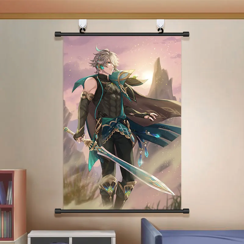 Anime Genshin Impact Alhaitham poster Fabric Wall Scroll Home Decor Anime Poster 20*30cm Gfits Cosplay