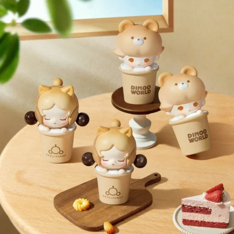 POP MART POP BEAN DIMOO SKULLPANDA Bubble Tea Set Series Taiwan Limited Blind Box Toys Guess Bag Mystery Box Decoration Toy