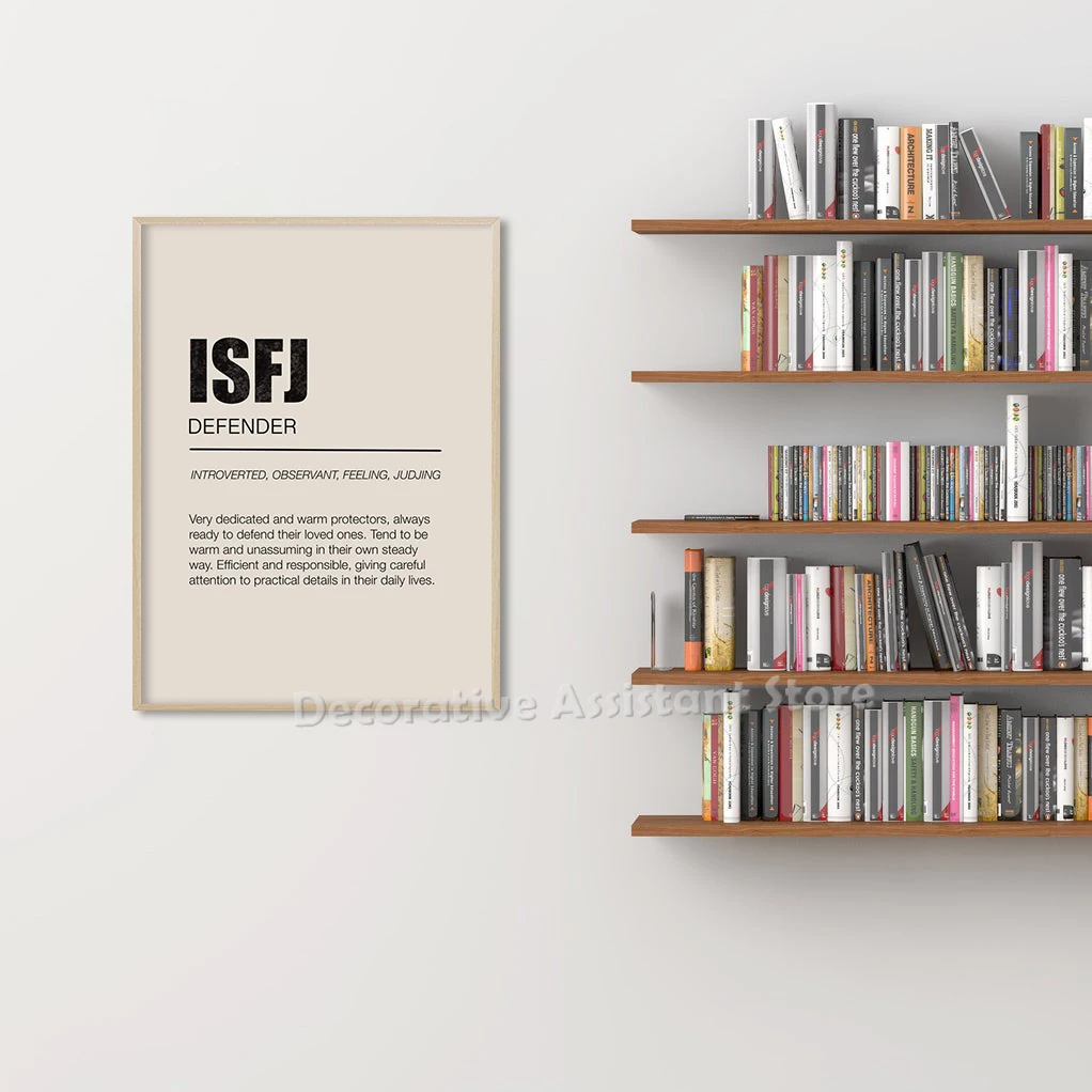 بيان شخصية مطبوعات فنية ملصقات MBTI اختبار شخصية بسيطة لوحة قماشية نفسية ديكور غرفة المشورة