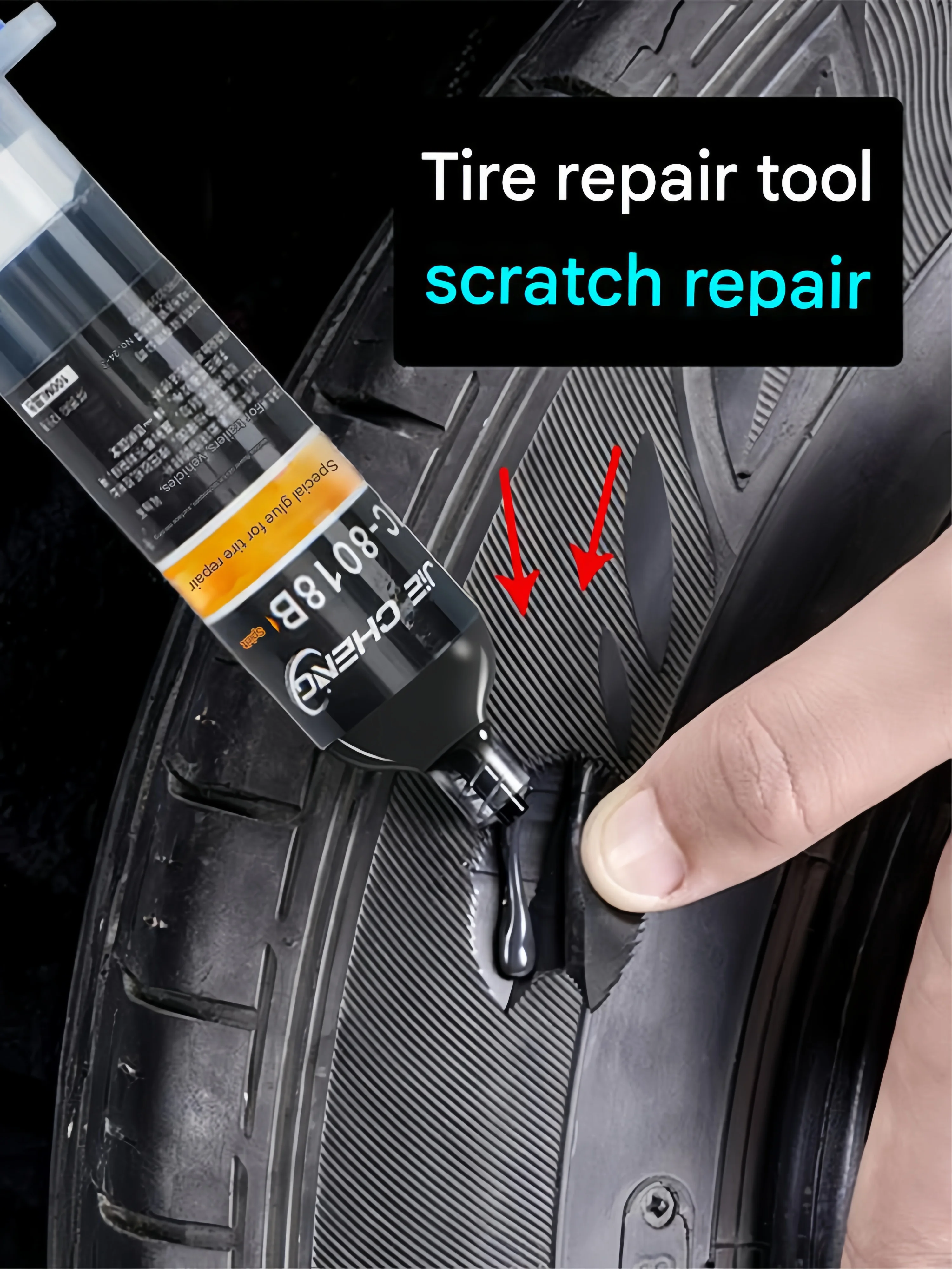 

50 мл черный ремонт шин мгновенный жидкий водостойкий прочный износостойкий резиновый клей клей инструменты для ремонта автомобилей