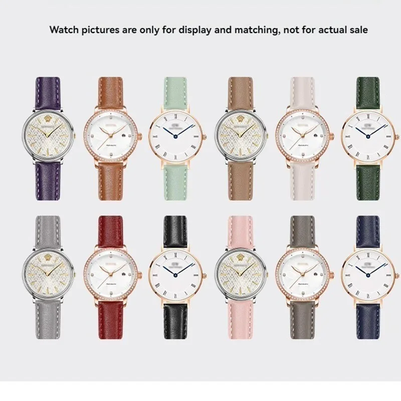 Quick Release Strap for Fossil Casio DW Tissot Citizen Women Soft Cowhide Plain Leather Watch Chain Ladies Bracelet 14mm 16mm