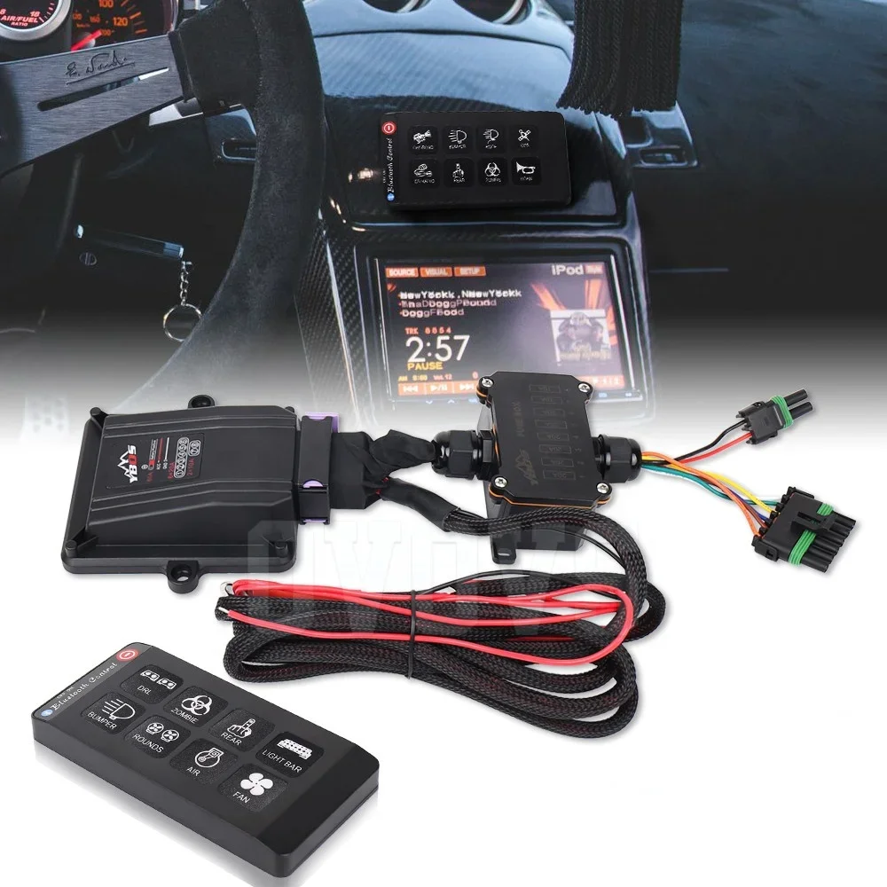 

OVS Car Truck UTB RV Trailer DC12V Universal 8 Gangs Switch Panel System Blue-tooth Control Switch Panel