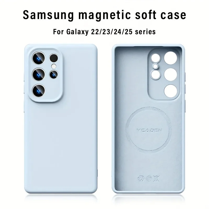 Original Phone Case for Samsung Galaxy S26 S25 S24 S23 Ultra S 26 Plus S26Ultra Cases Soft Liquid Silicone Magnetic Back Cover