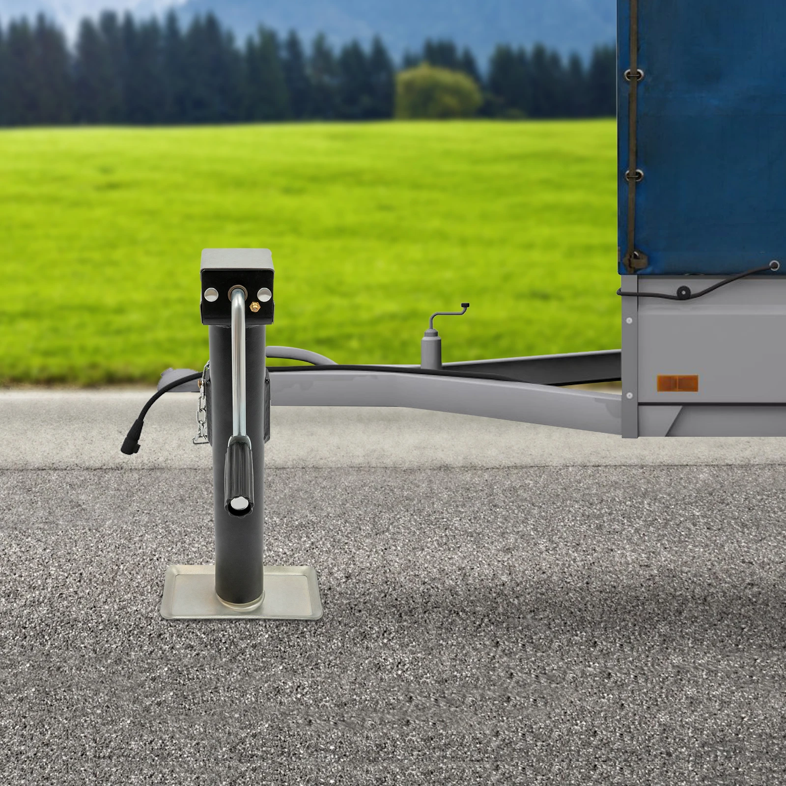 

Heavy-Duty Trailer Jack, 23-Inch Lift, Q235 Steel Frame, Space-Saving Design, Easy to Use for Vehicles & RVs