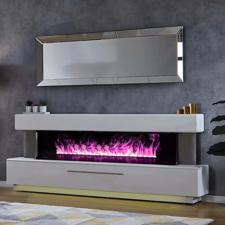 2026 New Intelligent Built-In Electric Fireplace With Metal Construction Energy Saving LED Simulated Flame For Home & Hotel Use