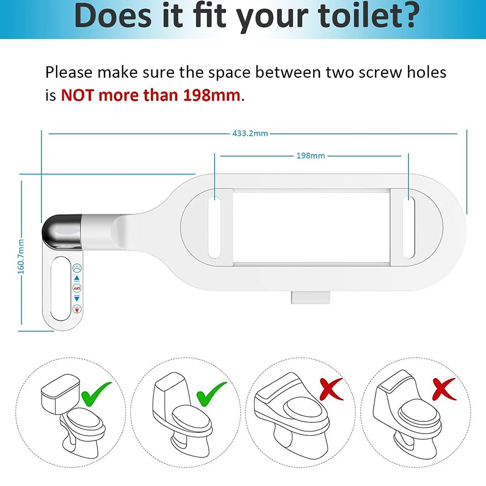 New Ultra-thin Bidet Attachment Fresh Water Sprayer Dual Nozzles Adjustable Water Pressure Self Cleaning Non Electric Bidet image 5