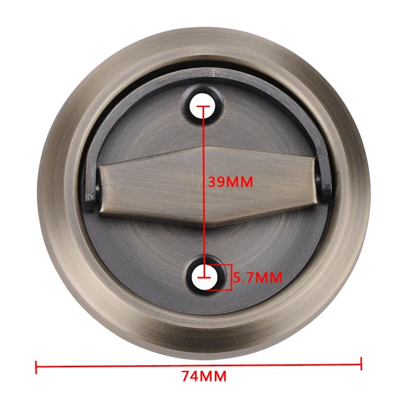 Stainless Steel 304 Lock Recessed Invisible Handle Safety Hidden Door Locks Cabinet Pull Fire Proof Single-sided Locker