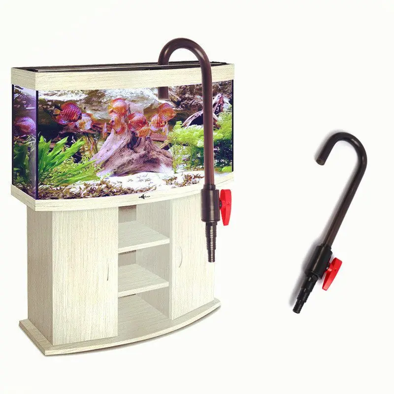 1Set Fish Tank Water Feeder Bend Tube Wall-mounted Water Refill Pipe Plastic Bend Hook Change Water Tube Aquarium Supplies