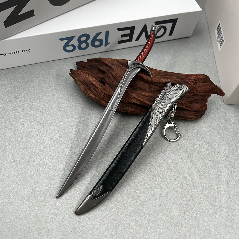 Orcrist Sword of Thorin The Hobbit LOTR Replica 21cm Zinc Alloy Metal, Goblin Cleaver Collectible Miniature Weapon Prop