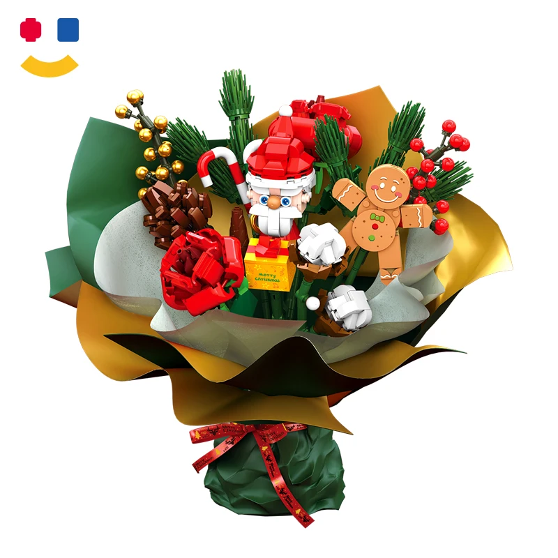 Christmas bouquet assembly building blocks toys