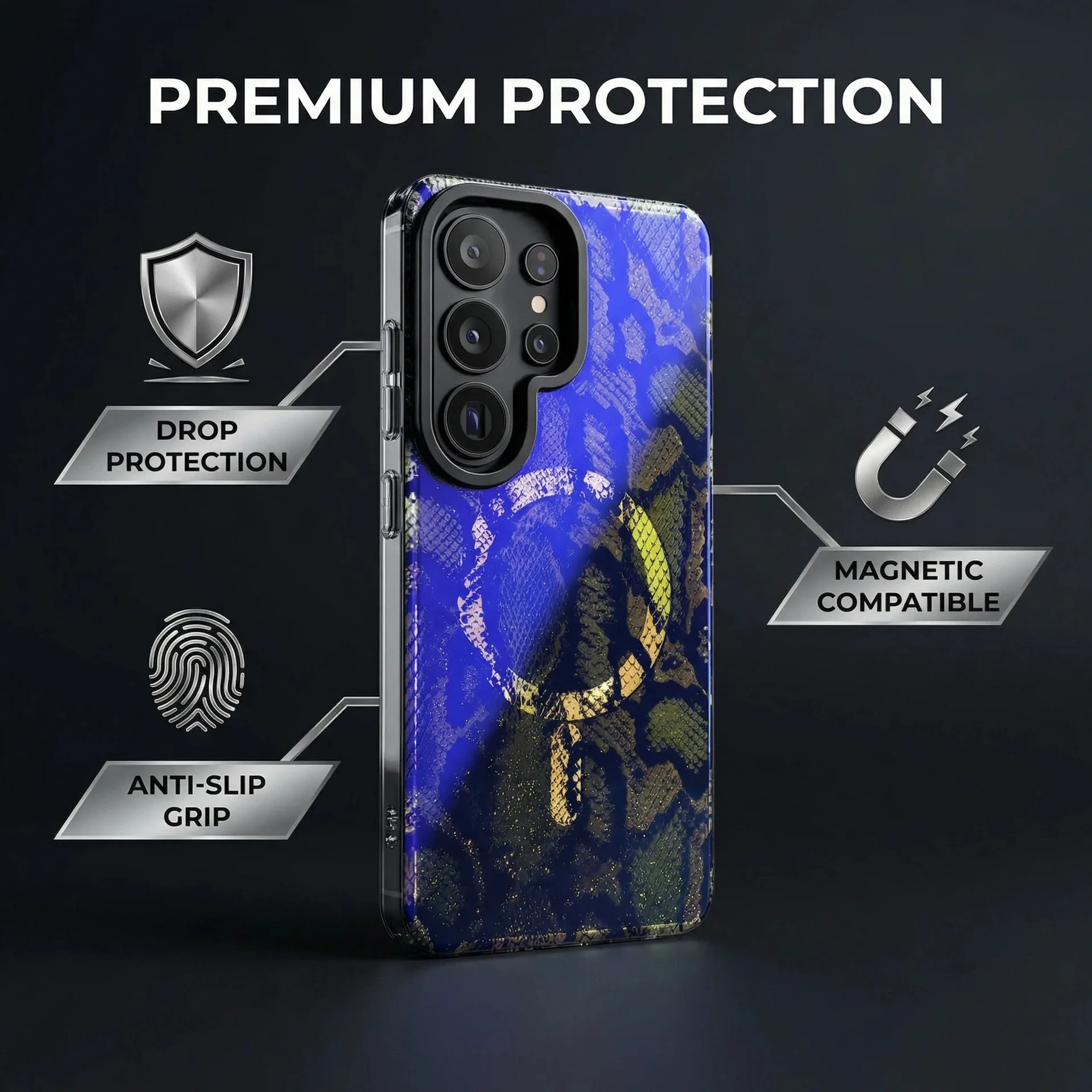 case for Samsung S26 S25 S24 plus ultra Strong magnetic anti yellowing protective case Shock Proof Wireless Charging plain