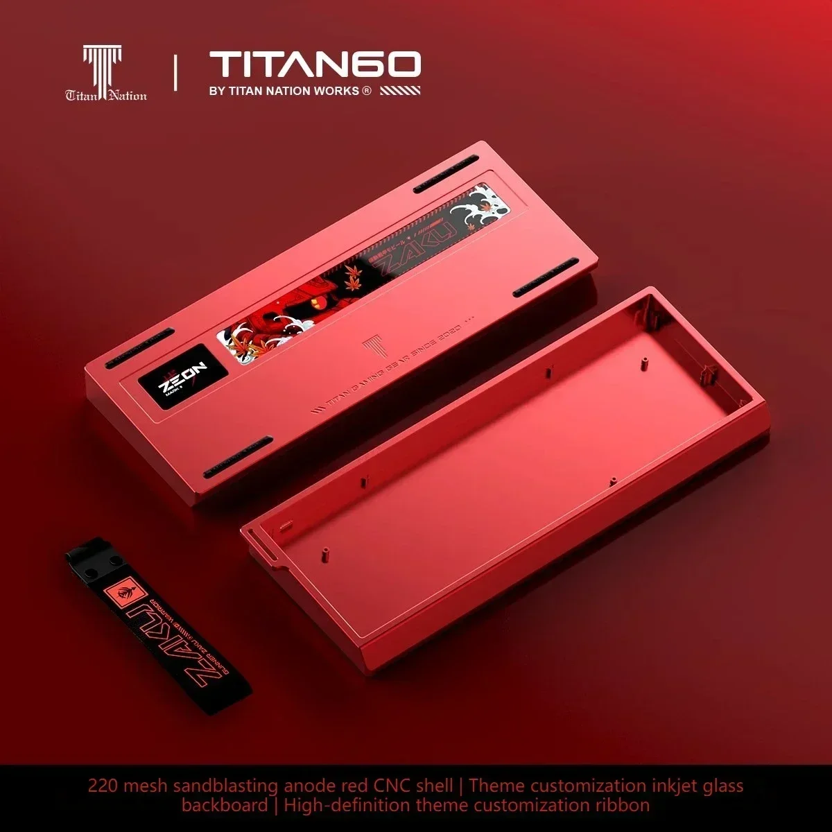 TITAN60 Shell CNC Aluminum Shell Electrophoresis / Anode Customized Keyboard for WOOTING 60HE / MADLIONS MAD60 / GH60 Keyboard