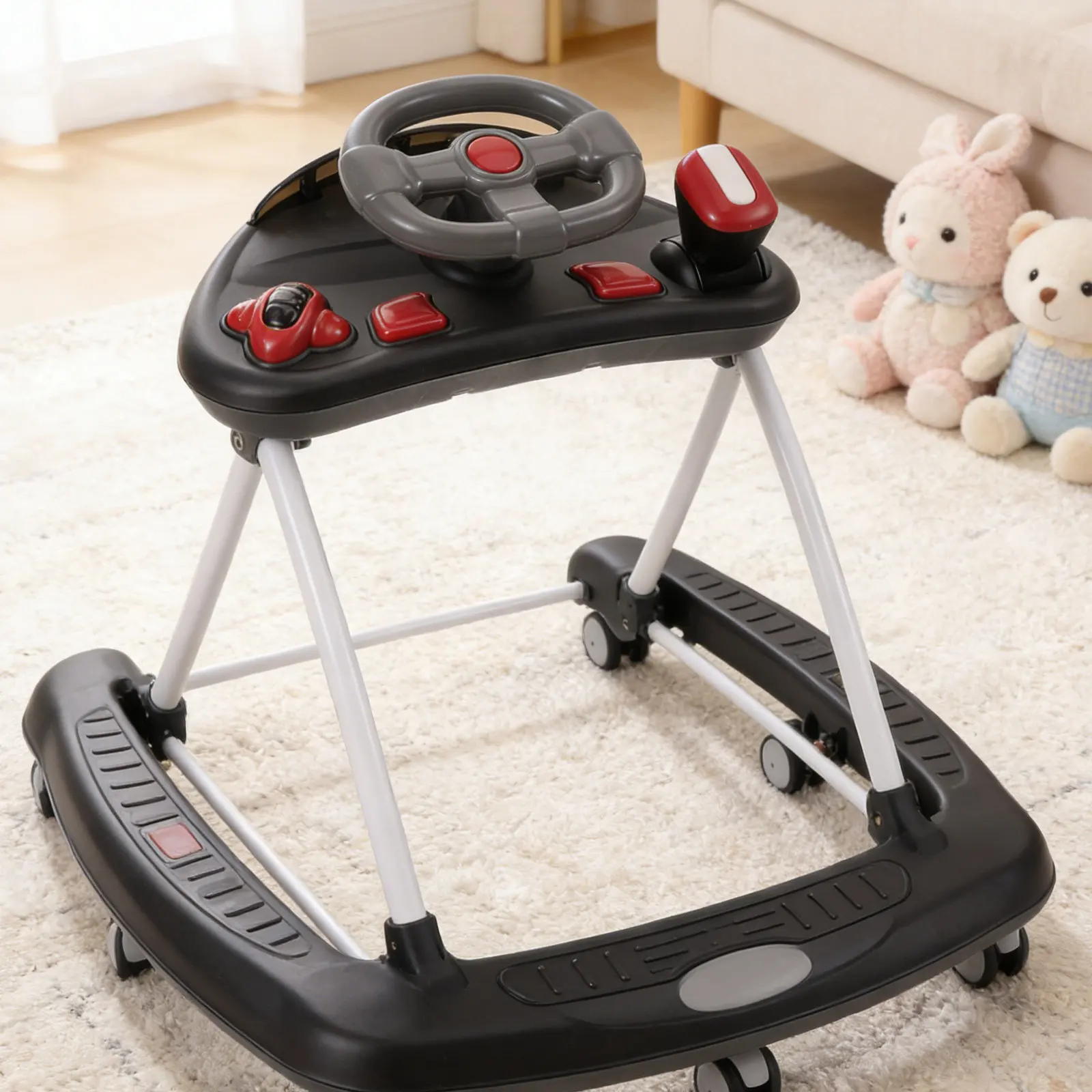 

Baby Walker Music Panel Detachable Light Sound Replacement Tray Universal Stroller Activity Playboard Interactive