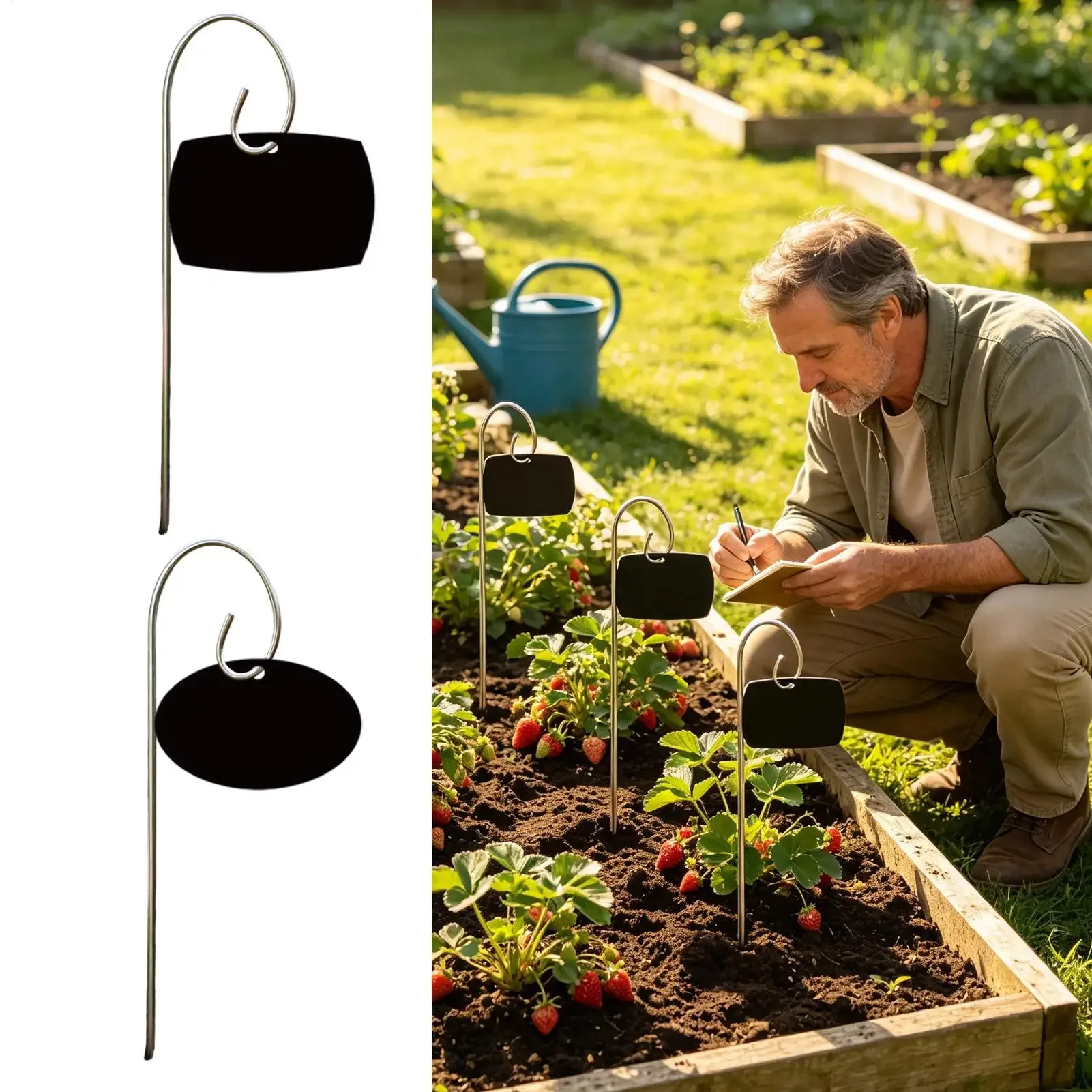Garden Labels 20-Piece Aesthetic Writable Identification Markers Seedling Plants Garden Tags For Balcony Vegetable Plots Flower