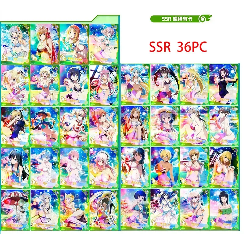 여자 파티 여신 이야기 애니메이션 홀로그램 플래시 카드 ACG 소년 게임 장난감 크리스마스 생일 선물 SLR SSP SP UR PR SSR