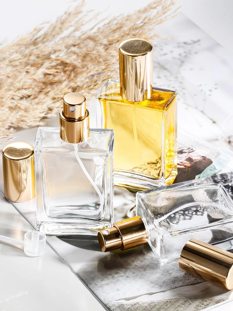 Flacon pulvérisateur de voyage en verre de 15ml, atomiseur de parfum rechargeable pour voyage carré vide, flacon pulvérisateur haut de gamme, 6 pièces