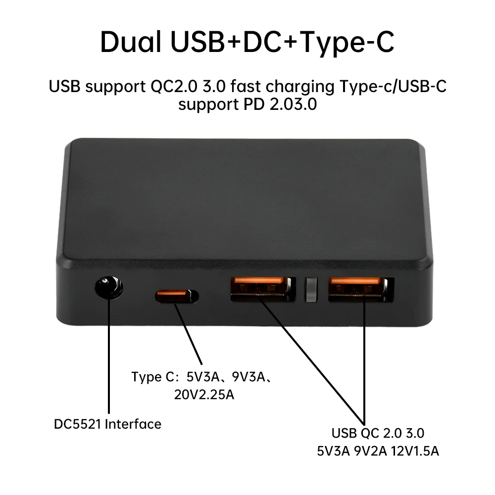 DIY Charger Dual USB Features MPPT Solar Controller QC Type C PD DC Solar Panel Stabilizer Power Supply