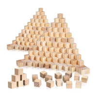 1-5cm Wooden Cubes, Natural Unfinished Blank Wood Square Blocks for Painting, Puzzle Making, Decorating, Crafts and DIY Projects
