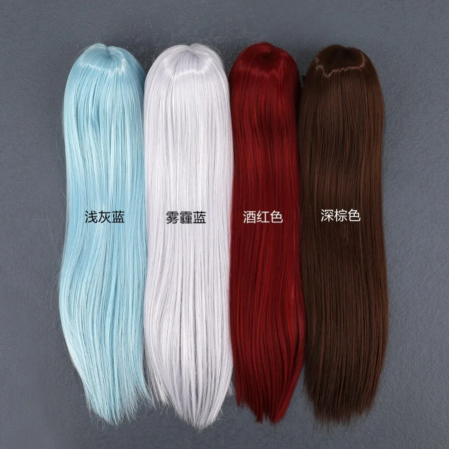 BJD/SD Doll Wig Flat Bangs Long Straight Hair 1/3，1/4，1/6 DIY Cross Dressing Doll Accessories Wig Cover Girl's Birthday Gift