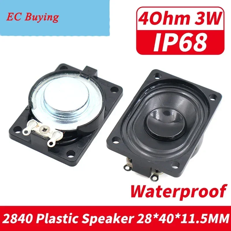 2Pcs/Lot 2840 4Ohm 3W Loud Speaker IP68 Waterproof 4028 40*28MM 4 Ohm 3 Watt Loudspeaker For LCD Monitor TV Advertising Machine