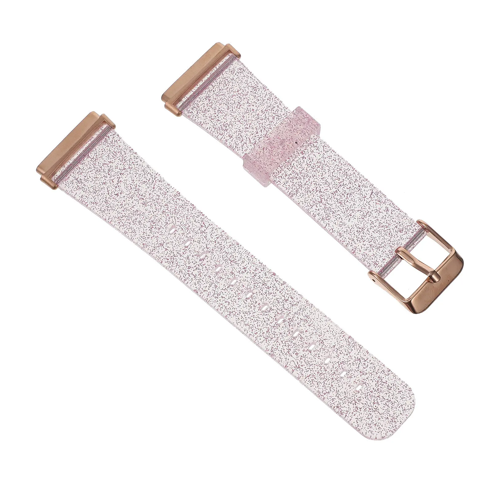 

Glitter Watch Strap Silicone Replacement Band Compatible 3 Adjustable Bling Stylish Wristband Party Travel Watch