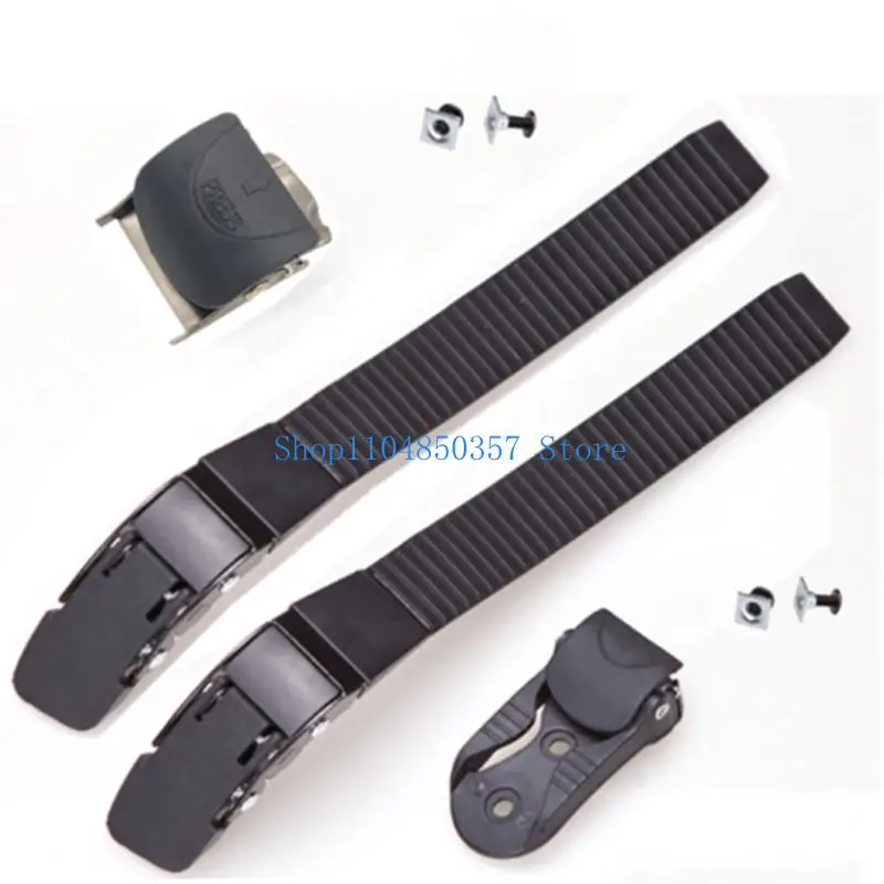 

652F Strap Buckle with Screws Skate Strap Adjustable Roller Skate Strap Replacements