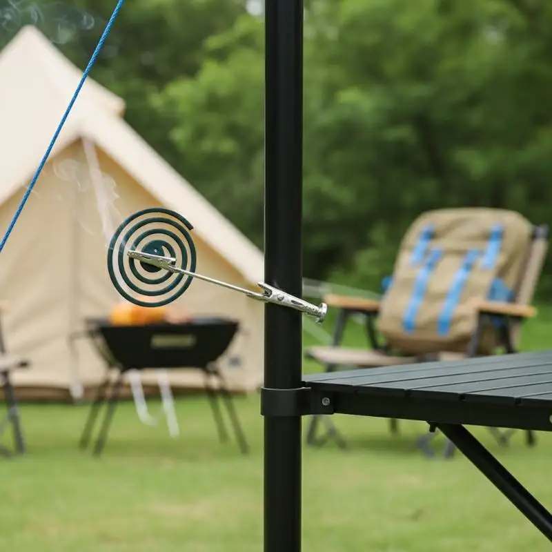 Magnetic Mosquito Coil Holder Stainless Steel Support Bracket for Indoor Outdoor Mosquito Repellent Scenarios