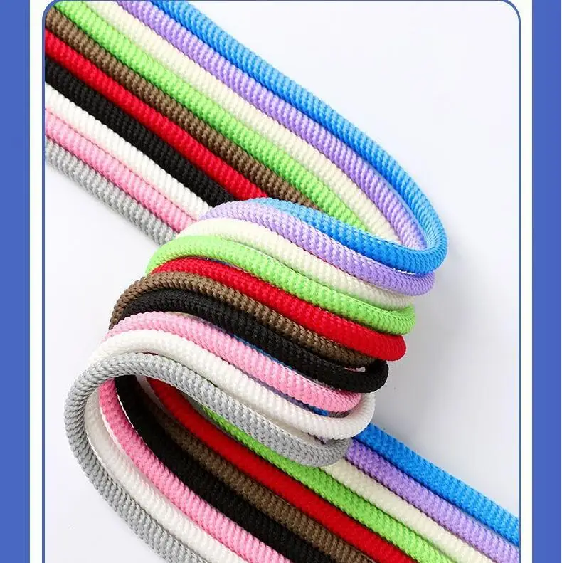 1 Paar/3 Paar 8mm dicke runde Schnürsenkel, einfarbig, hochwertige Schnürsenkel, passend für verschiedene Schuhe – Detail 2