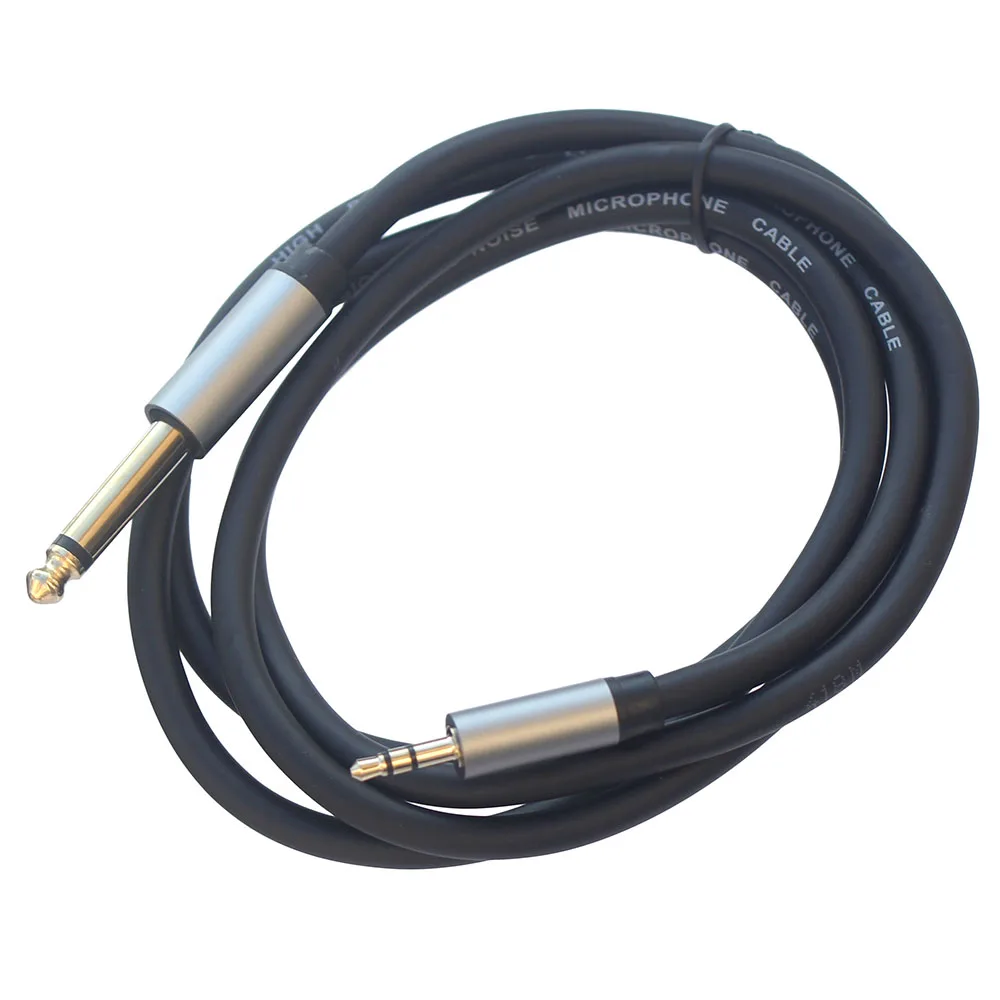 6.35mm /6.5mm Mono to 3.5 Mono Audio Cable With Braided Shield  0.5m 1m 1.5m  2m  3m  5m for Amplifier Mixer Electric Guitar