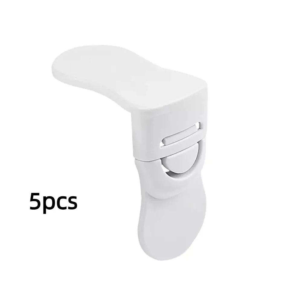 

5PCS Anti-Pinching Hand Baby Safety Locks Self-adhesive Children Protection Cabinet White Locks Multi-use