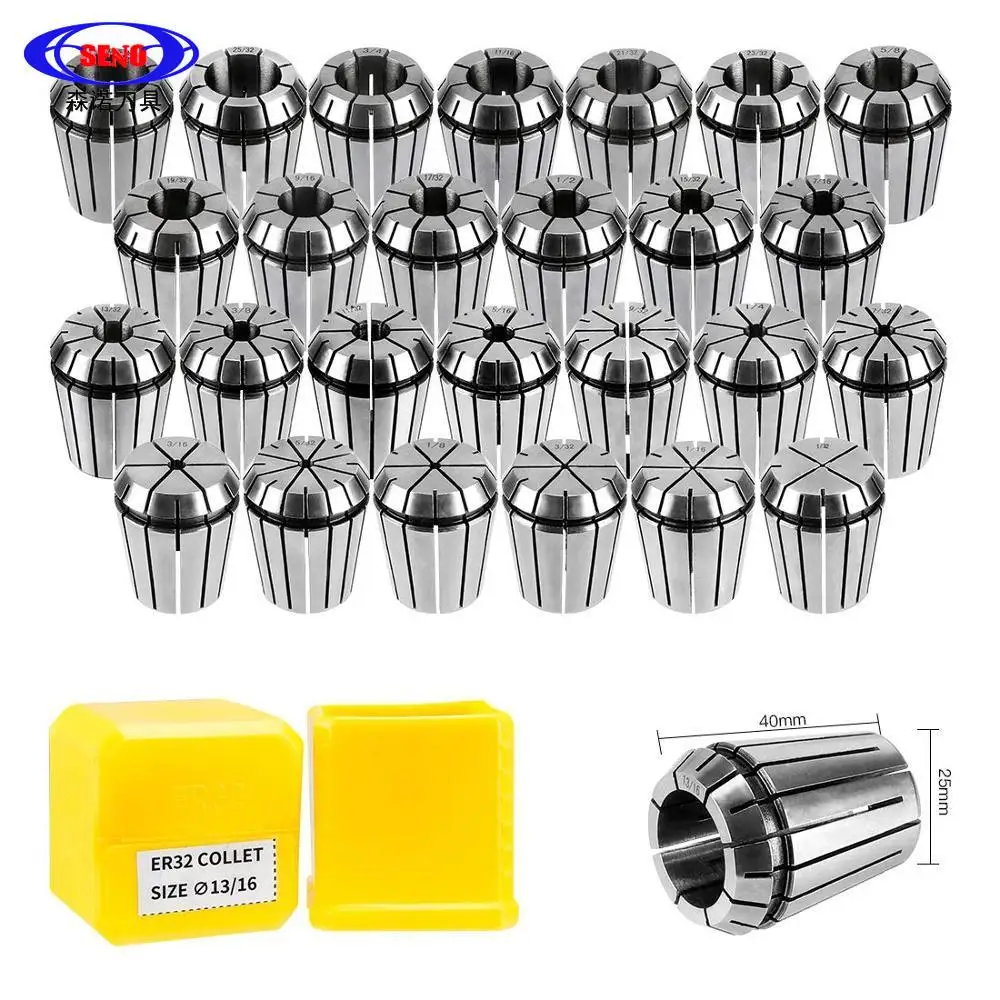 

ER11 ER16 ER20 ER25 ER32 ER Precision spring collet chuck 0.008mm for CNC milling tool holder Engraving machine spindle motor