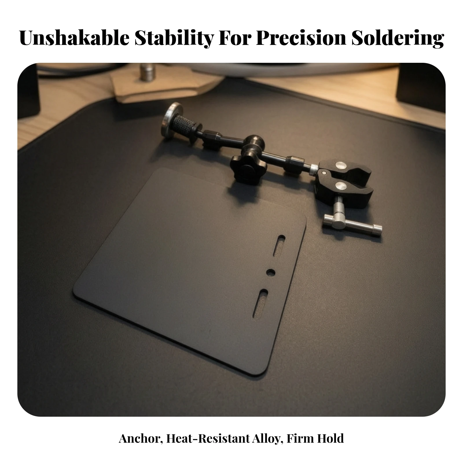 Heat Holder Precision Soldering Tool Holder with Magnetized Base Third Hand Tool Sturdy for Technicians